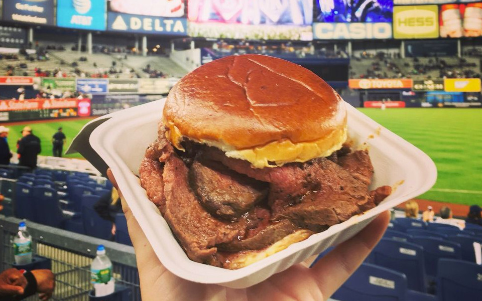 Yankee Stadium Loebel's steak sandwich